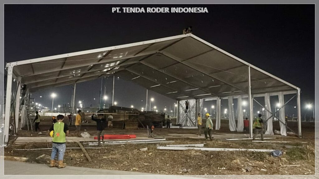 Jasa Sewa Tenda Roder Bentangan 10 M, 15 M, 20 M, Di Kawasan Industri Jatake Jatiuwung Tangerang