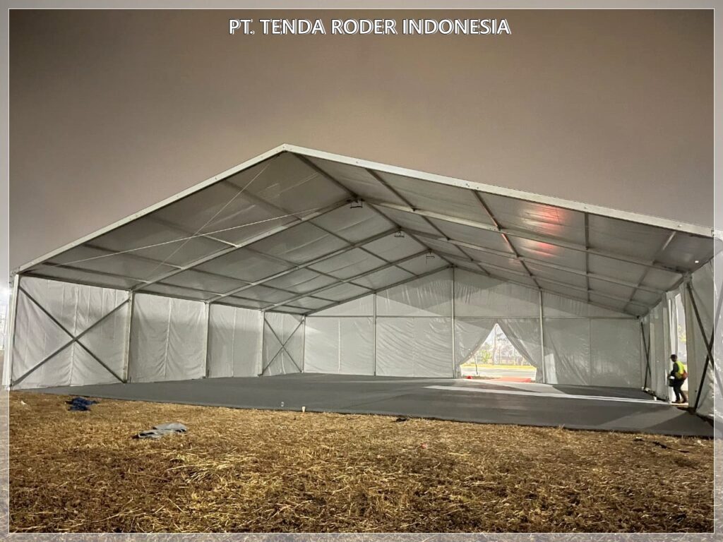 Sewa Tenda Roder Lebar Bentangan 20 meter Gondangdia Menteng Jakarta Pusat 