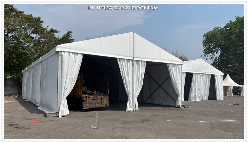 Sewa Tenda Roder Gudang Warna Putih Melawai Kebayoran Baru Jakarta Selatan 
