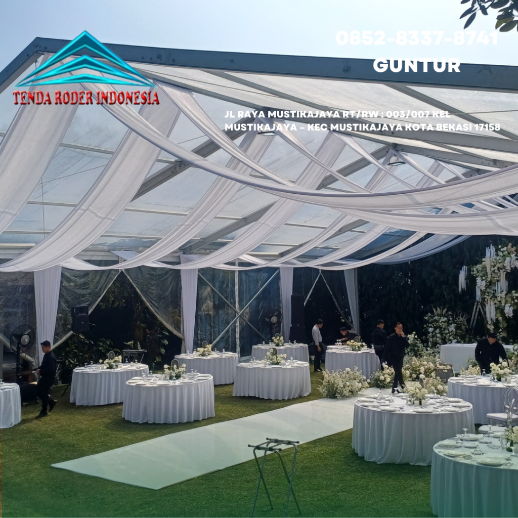 Sewa Tenda Roder Dan Tirai Putih Harga Spesial Area Jakarta 