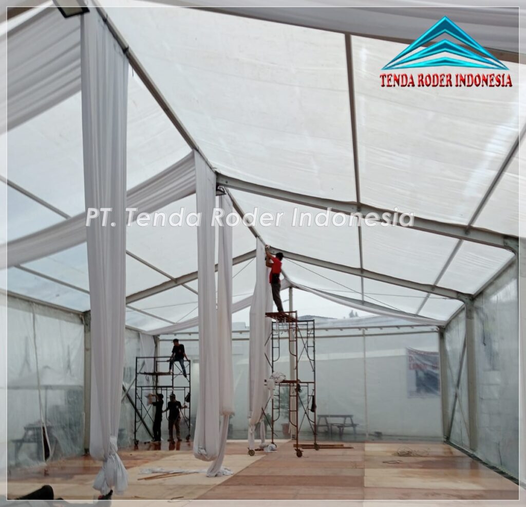 Sewa Tenda Roder Dan Tirai Putih Harga Spesial Area Jakarta 