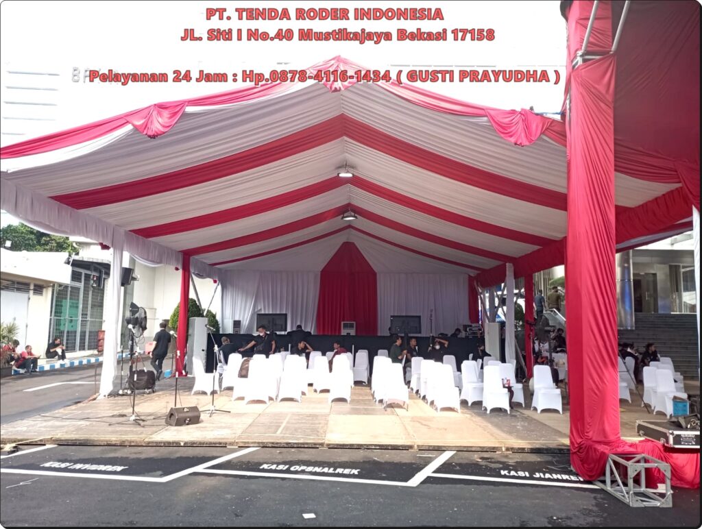 Sewa Tenda Roder Dekorasi Merah Putih Jakarta Selatan