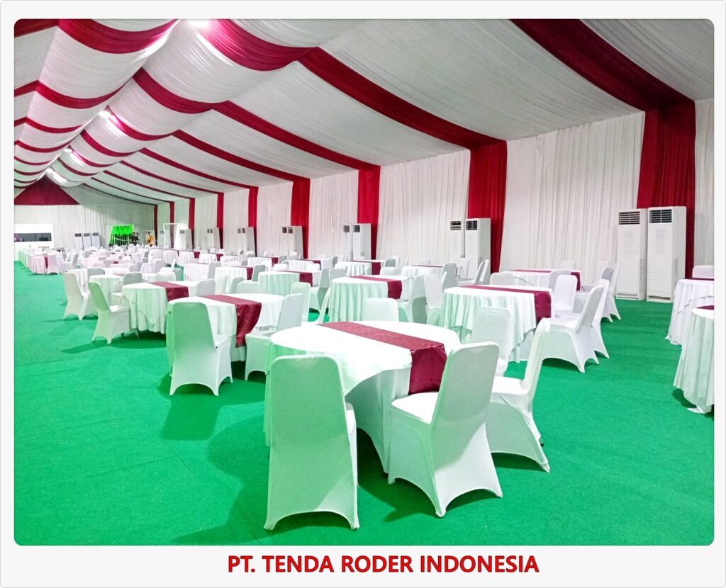 Rental Tenda Roder Dekorasi Kain Serut Di Jakarta Industrial Estate Pulogadung