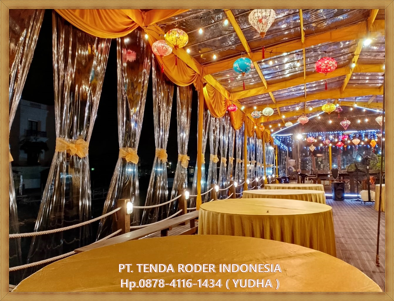 Lantai Roder Sewa Tenda Roder Transparan Tertutup Dekorasi Tirai Cikarang