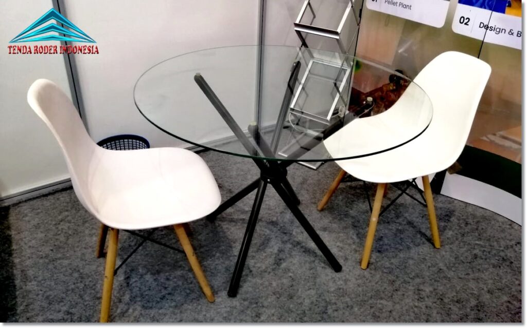 Rental Kursi Scramble Set Meja Dealing Kaca Berikut Tenda Roder Area Jakarta