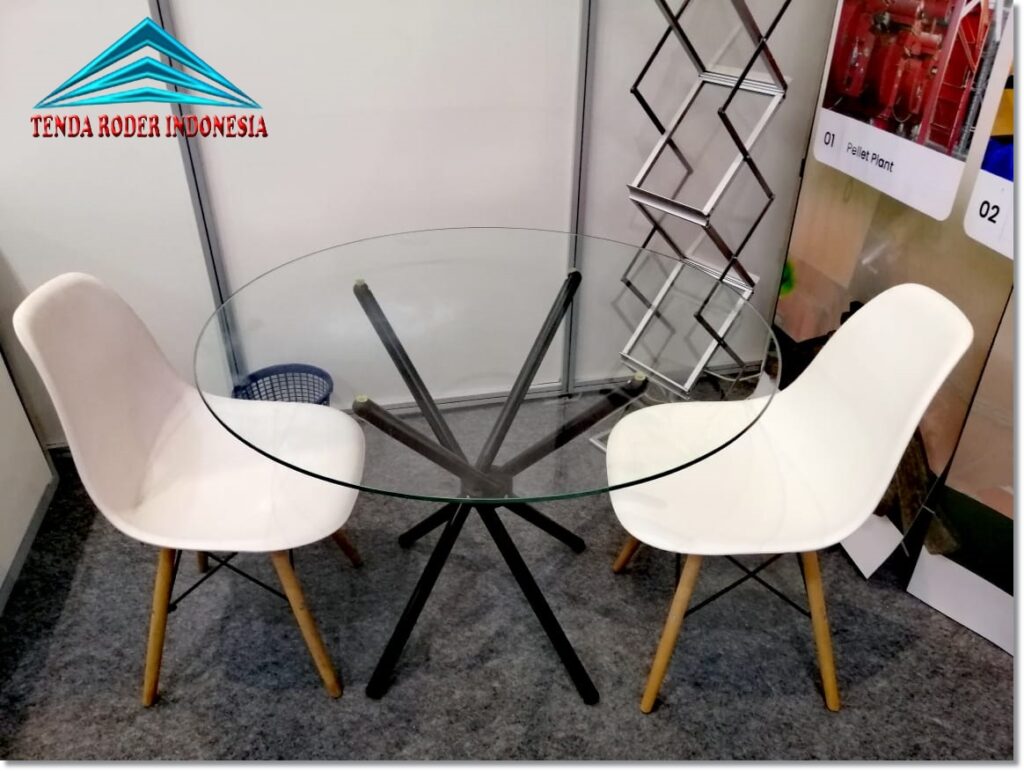 Rental Kursi Scramble Set Meja Dealing Kaca Berikut Tenda Roder Area Jakarta