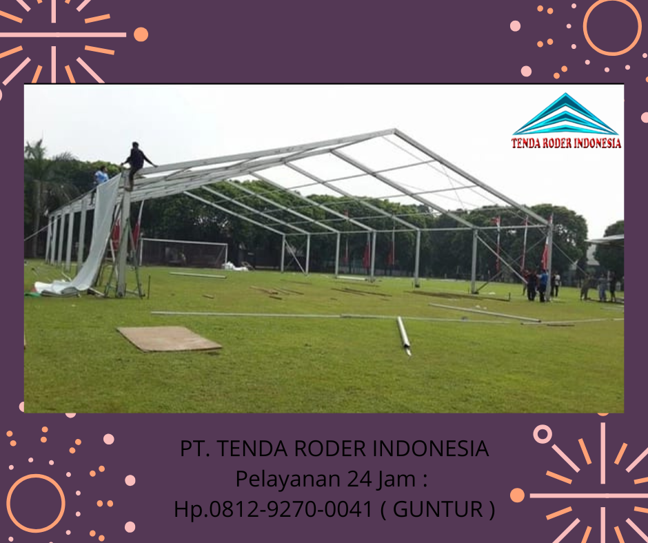 Jasa Sewa Tenda Roder Full Flooring Rumput Sintetis Jakarta