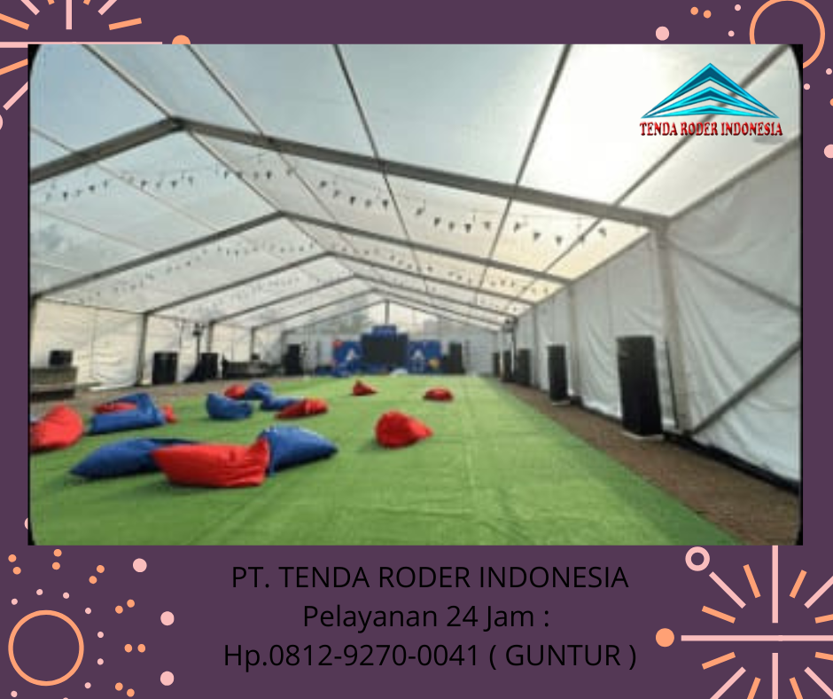 Jasa Sewa Tenda Roder Full Flooring Rumput Sintetis Jakarta