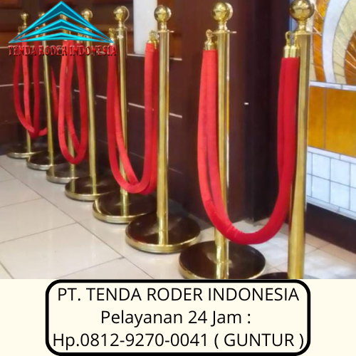 Rental Rope Stand VIP Tali Bludru Merah Dan Tenda Roder Jakarta