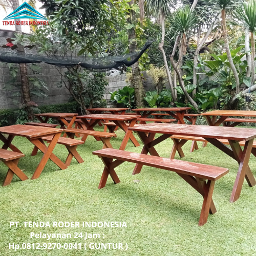 Rental Tenda Roder Dan Meja Kursi Taman Kayu Jakarta