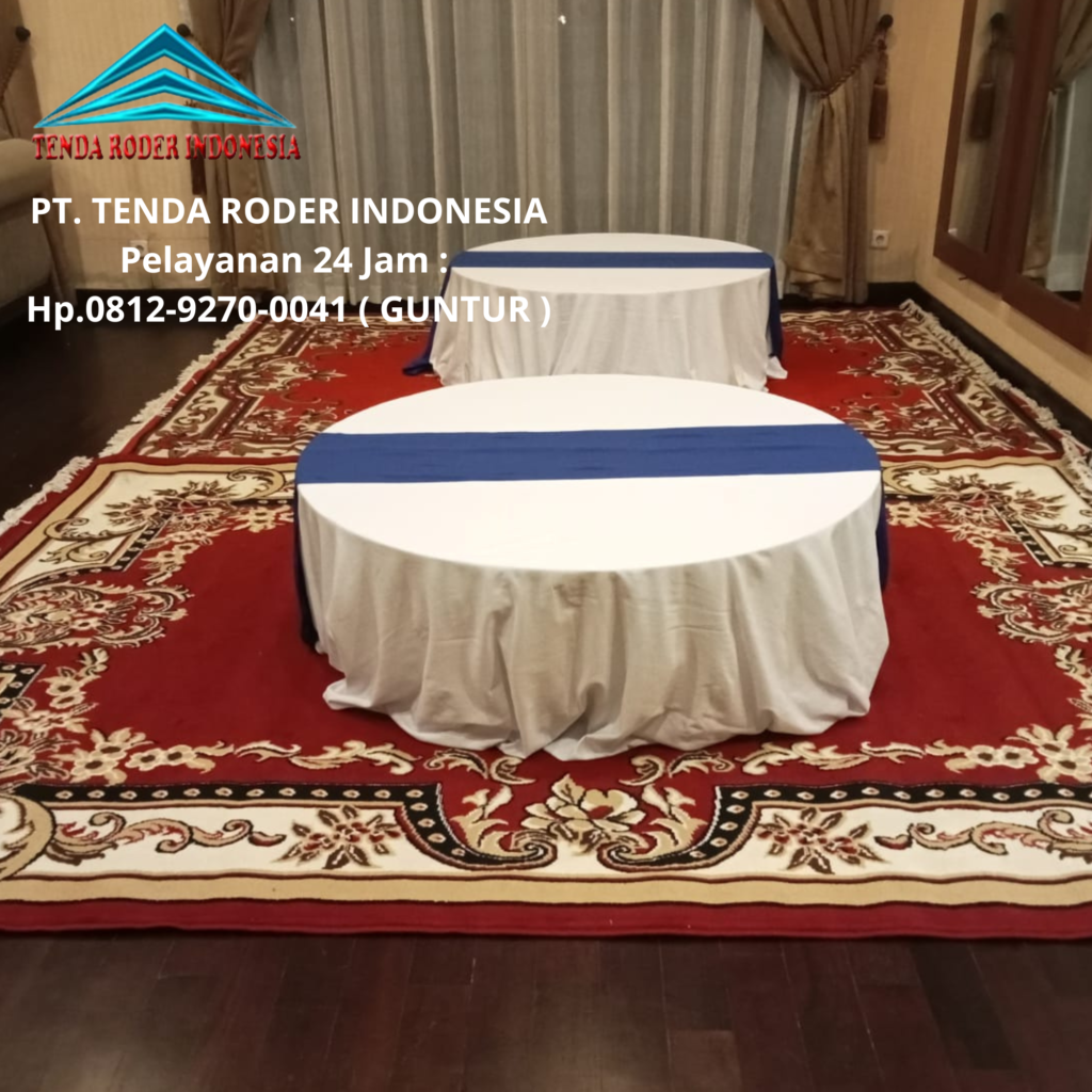 Rental Tenda Roder,Karpet Permadani,Meja Lesehan Jakarta