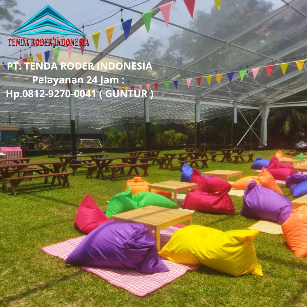 Sewa Bean Bag Warna-warni, Tenda Roder Bogor