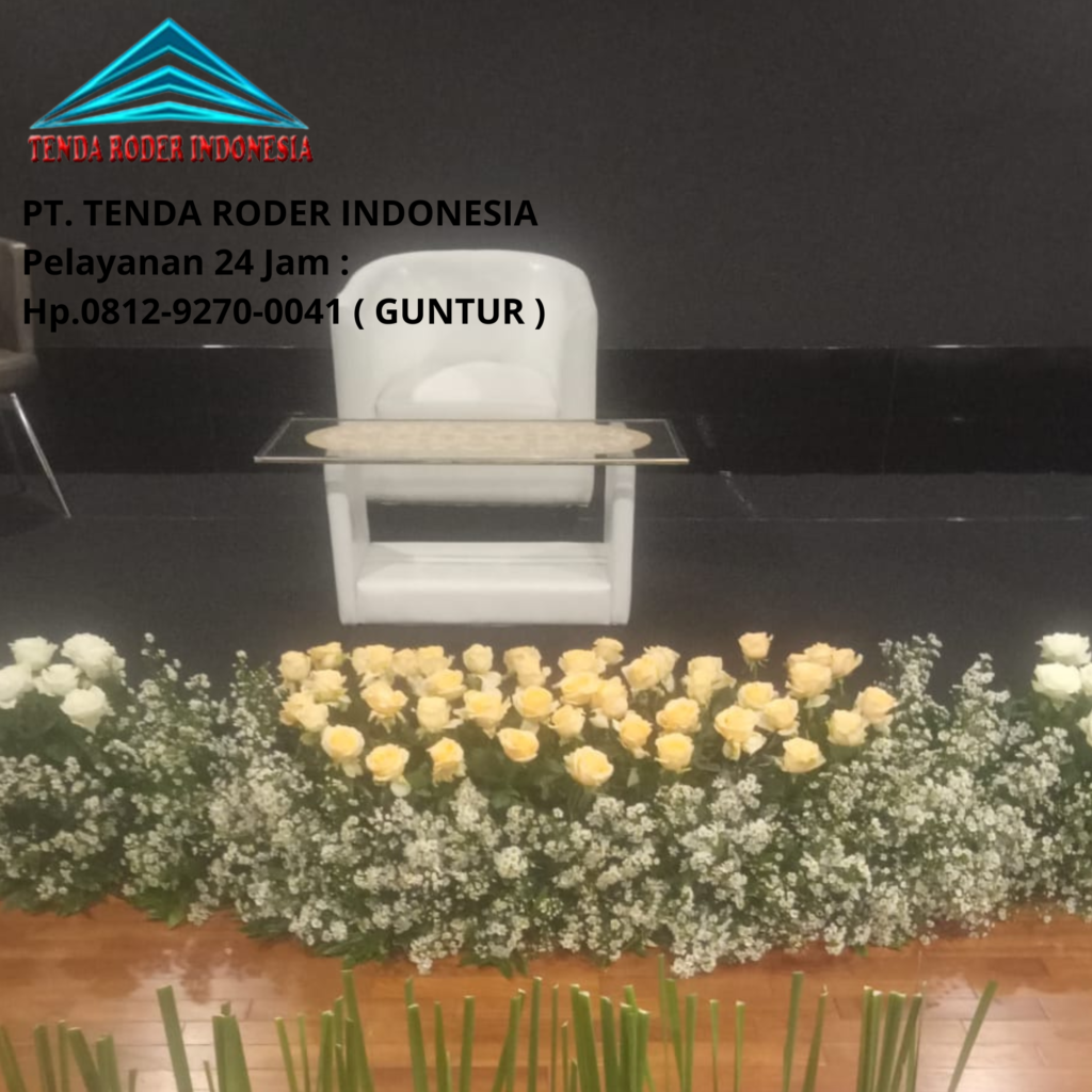 Tempat Sewa Sofa Oval Putih Meja Kaca, Tenda Roder Jakarta