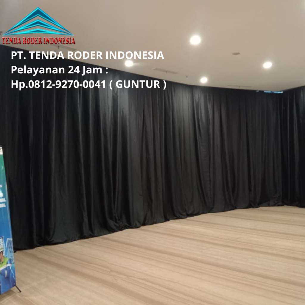 Tempat Sewa Tirai Hitam Dan Tenda Roder Untuk Event Depok