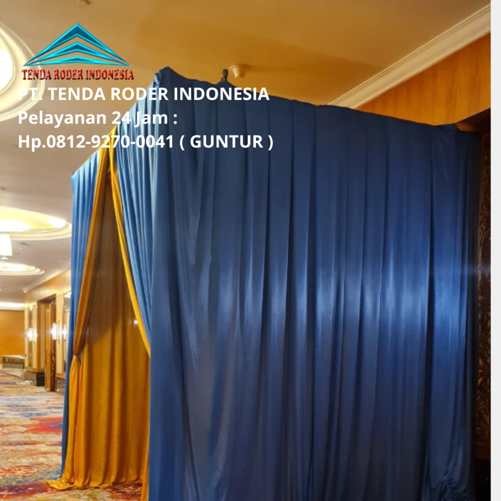 Tempat Sewa Tirai Hitam Dan Tenda Roder Untuk Event Depok