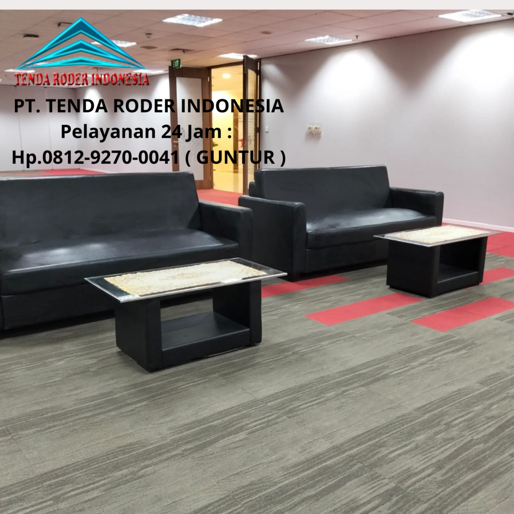 Vendor Sofa Triple Hitam Dan Tenda Roder Bandung