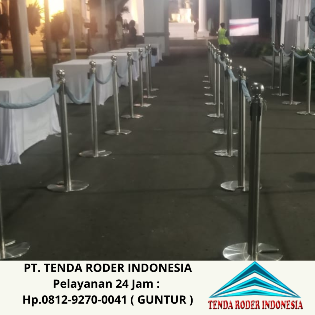 Disewakan Tiang Antrian Dan Tenda Roder Acara Area Bogor