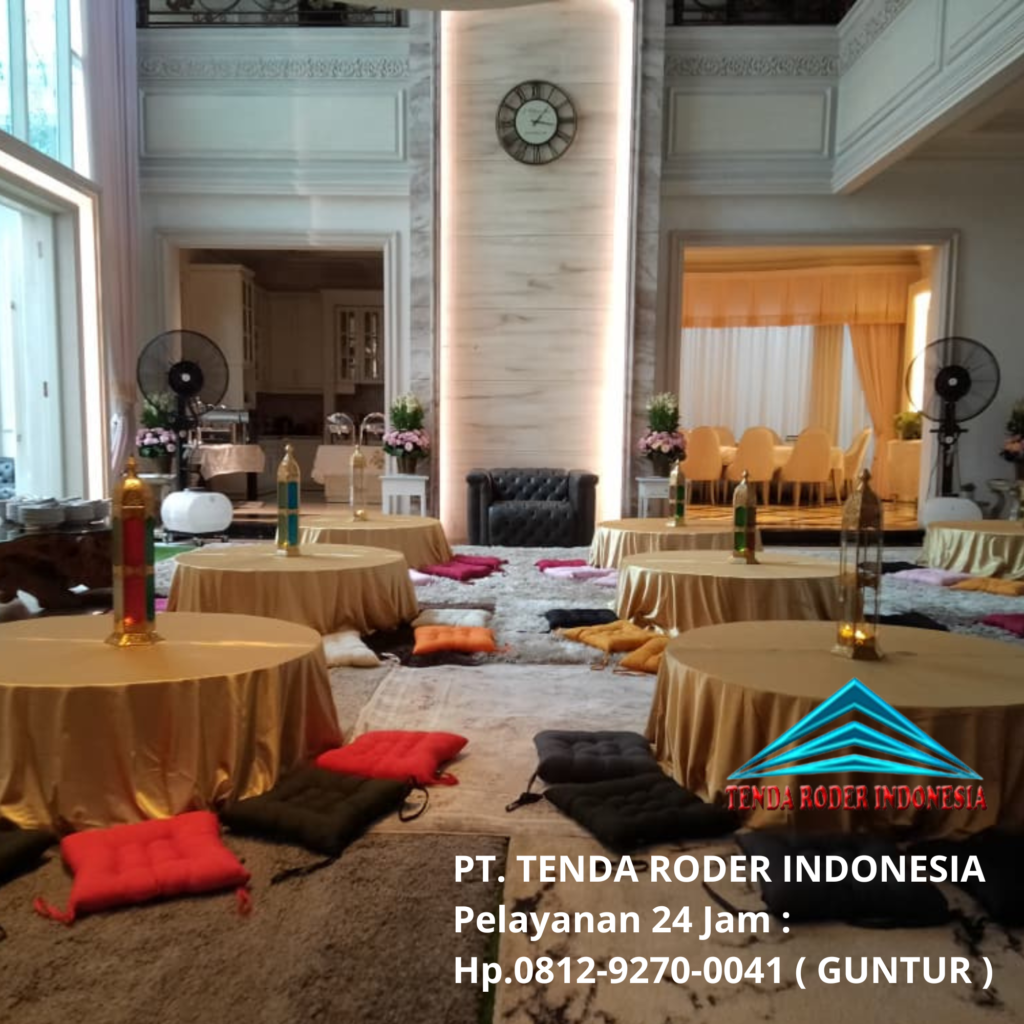Sewa Tenda Roder,Sofa,Meja Lesehan,Bantal Duduk Area Bogor
