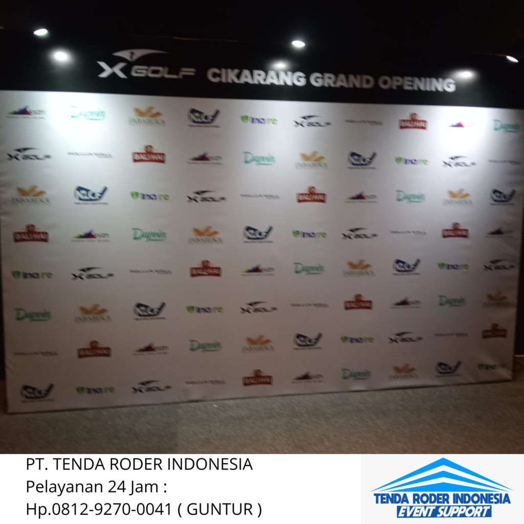 Jasa Sewa Tenda Roder, Backdrop Spot Light area Bandung