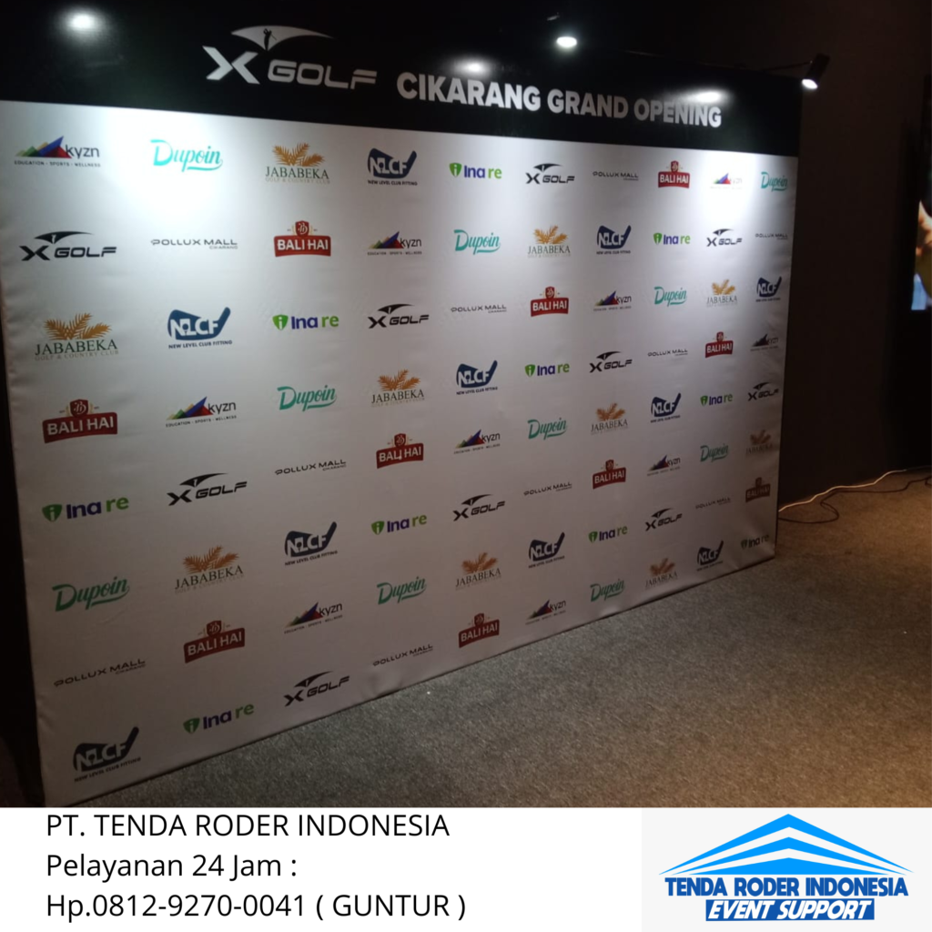 Jasa Sewa Tenda Roder, Backdrop Spot Light area Bandung