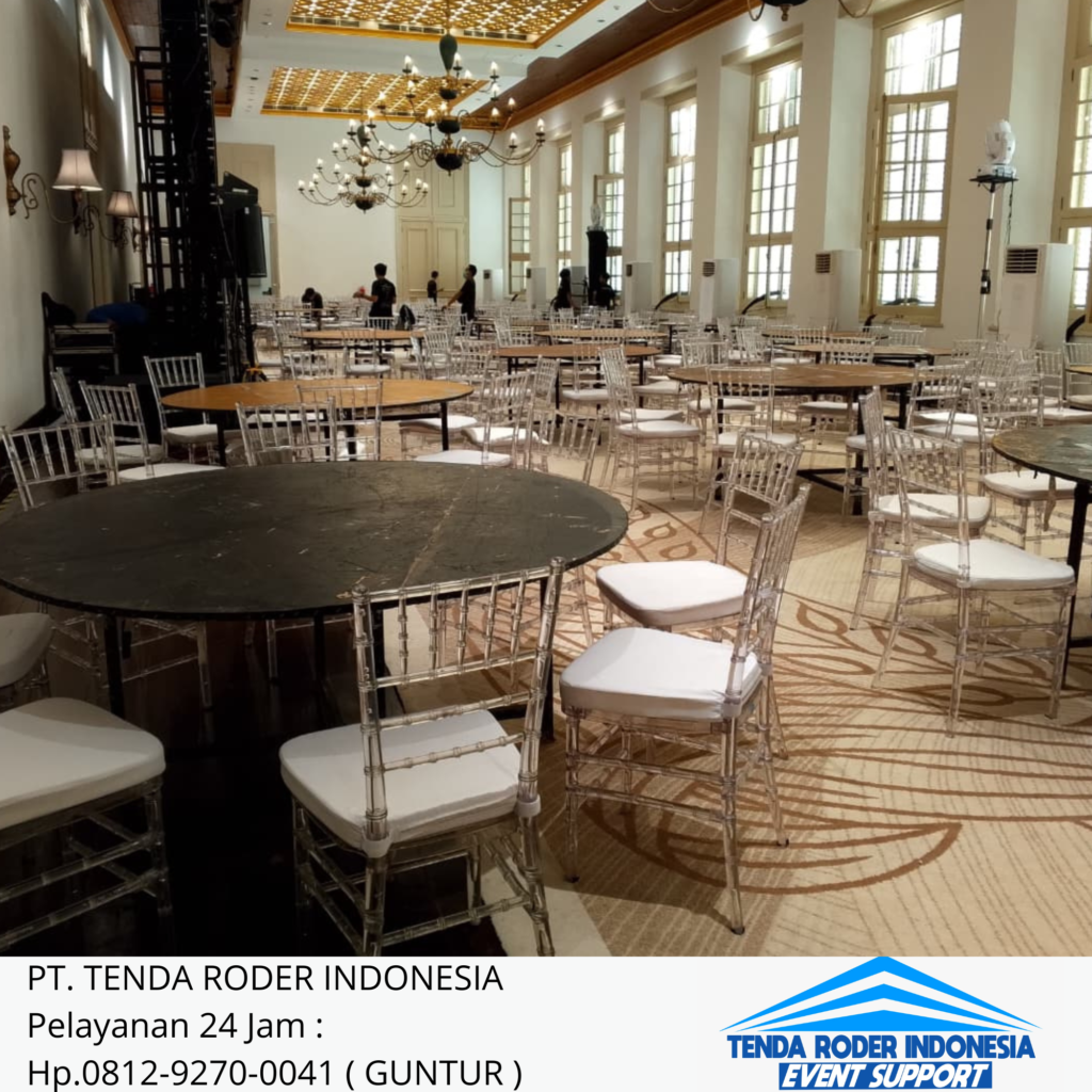Jasa sewa Kursi Acrylic,Tenda Roder,Meja Bundar Jakarta