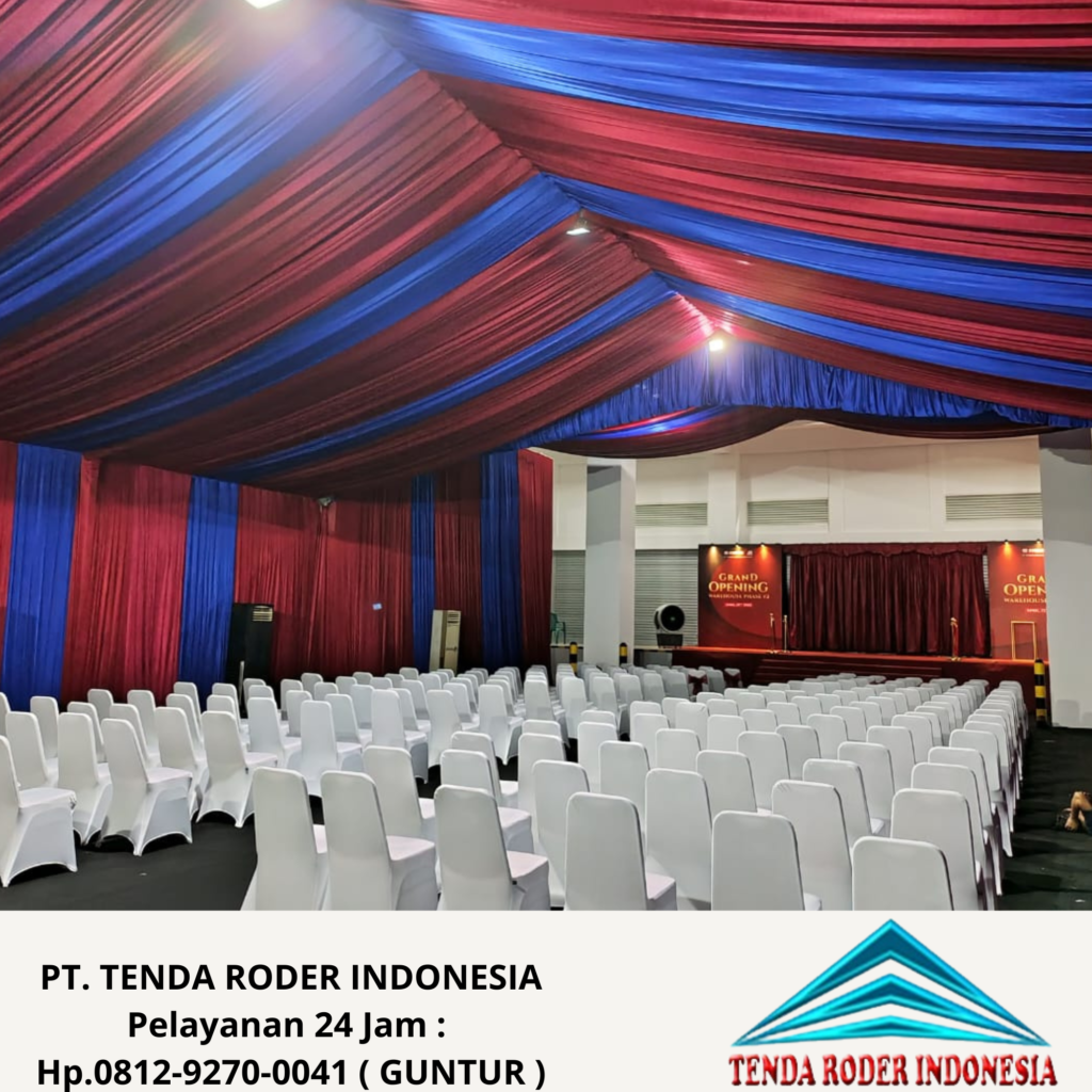 Jasa sewa Tenda Roder Full Tirai Kain Serang