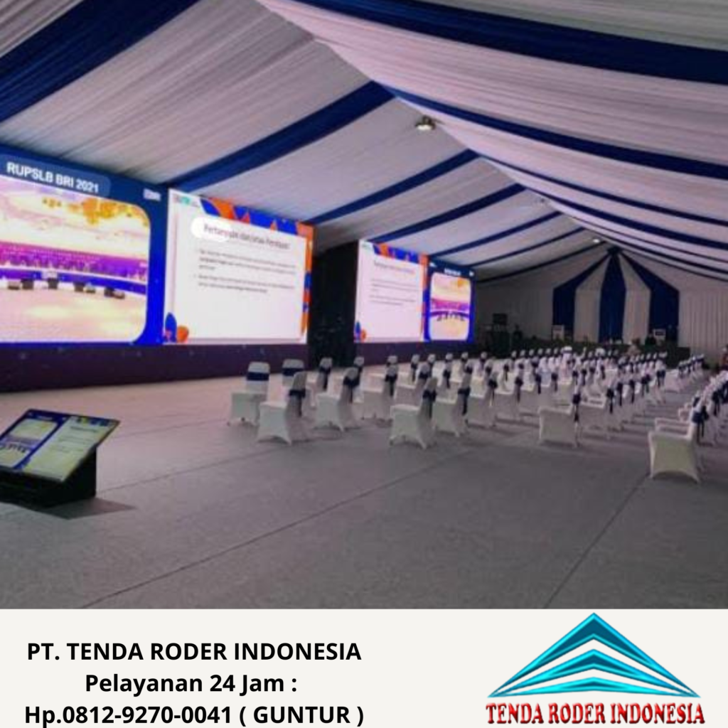 Jasa sewa Tenda Roder Full Tirai Kain Serang
