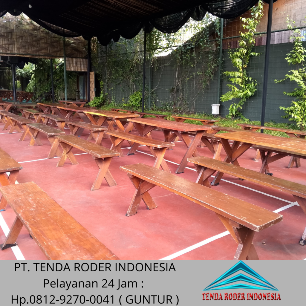 Rental Meja,Kursi Taman Kaki Silang,Tenda Roder Tangerang