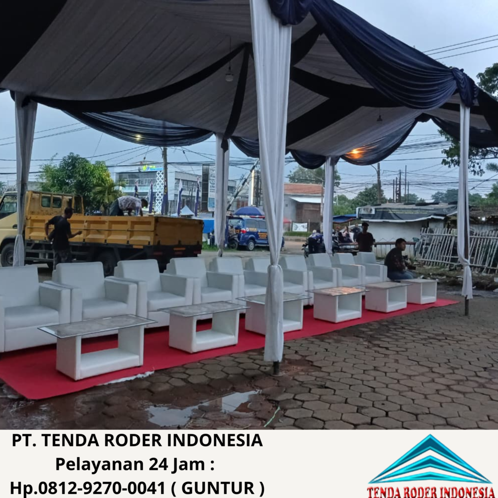 Rental Sewa Sofa Putih Meja Kaca VIP Dan Tenda Roder Jakarta