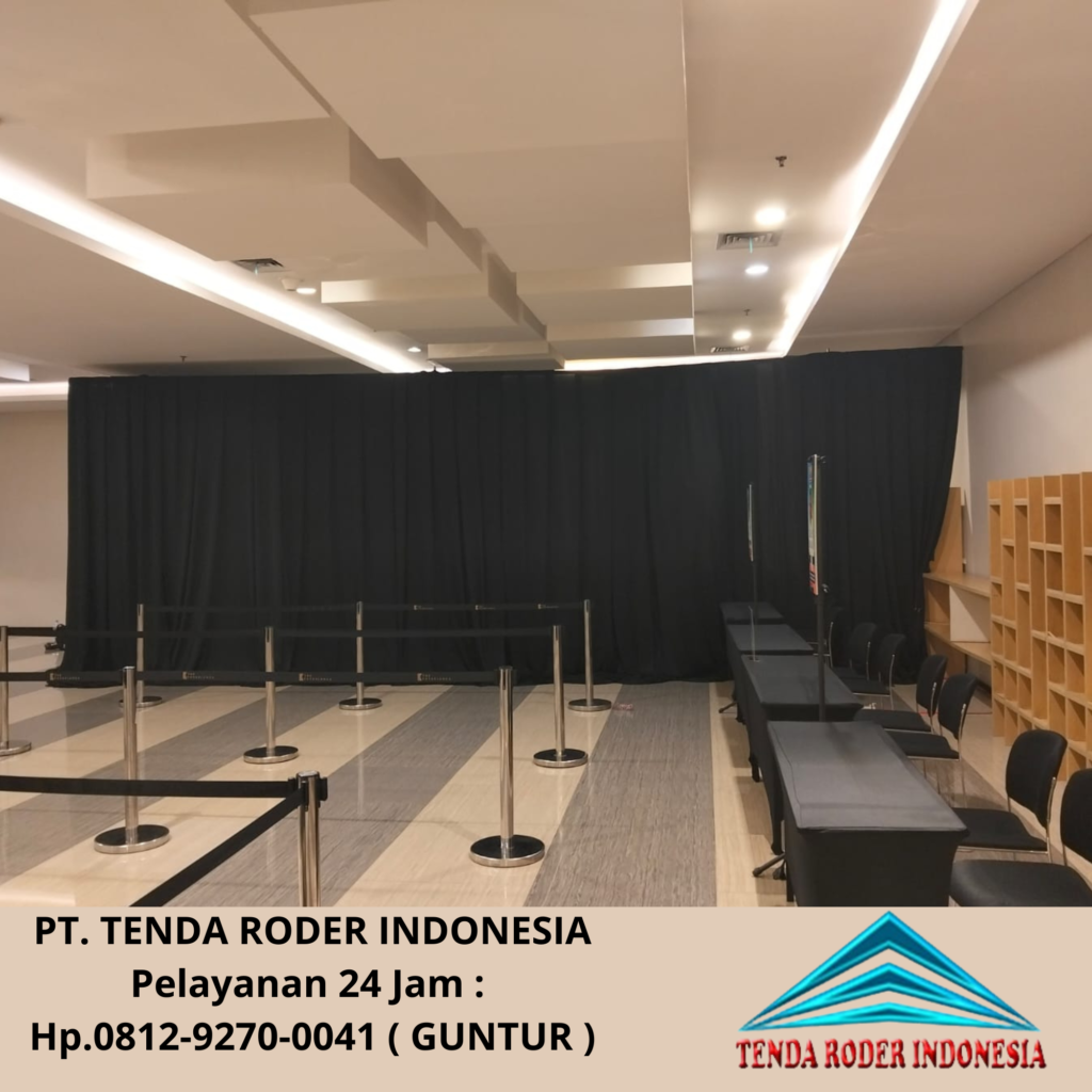 Rental Tirai Hitam Lotto,Tenda Roder Area Depok