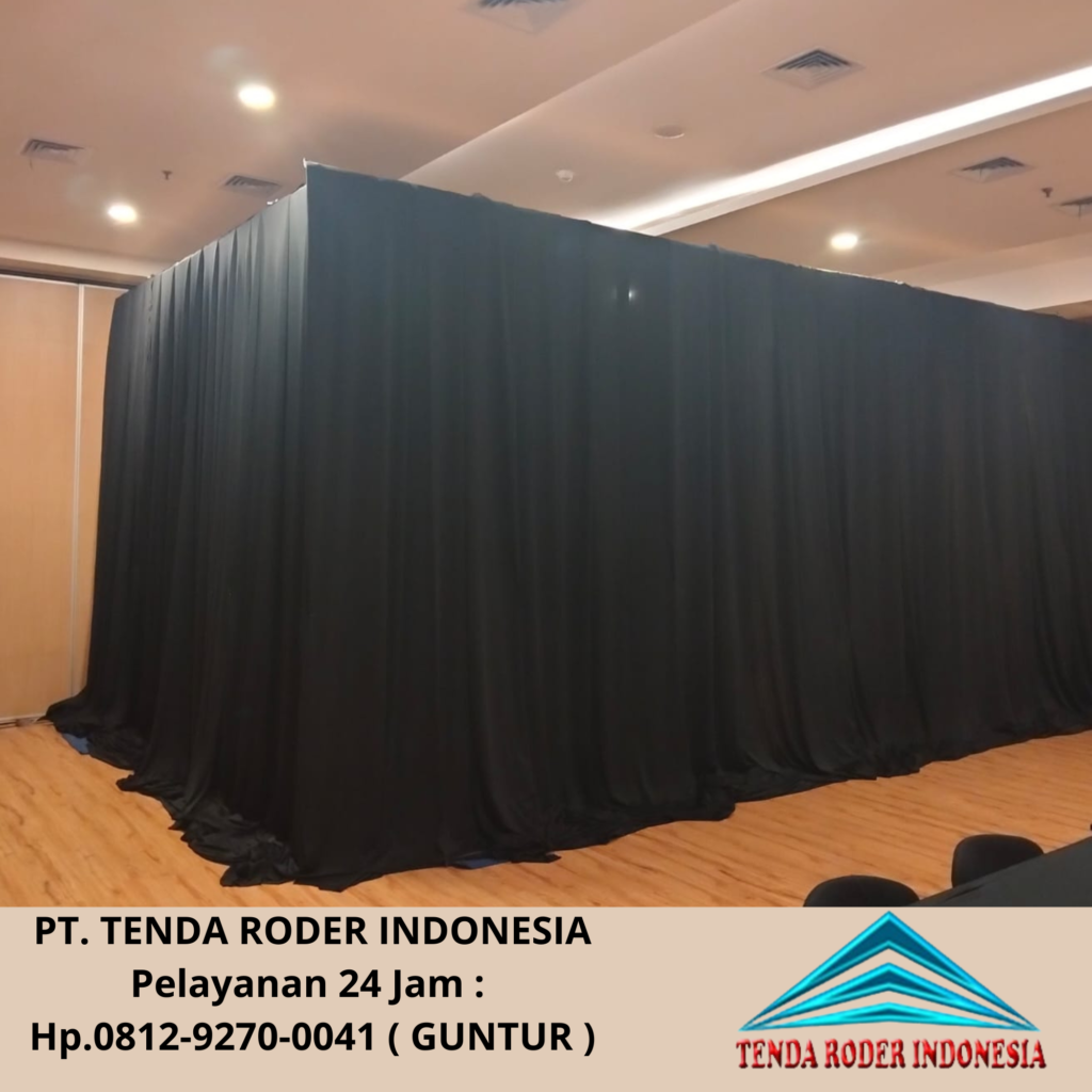 Rental Tirai Hitam Lotto,Tenda Roder Area Depok
