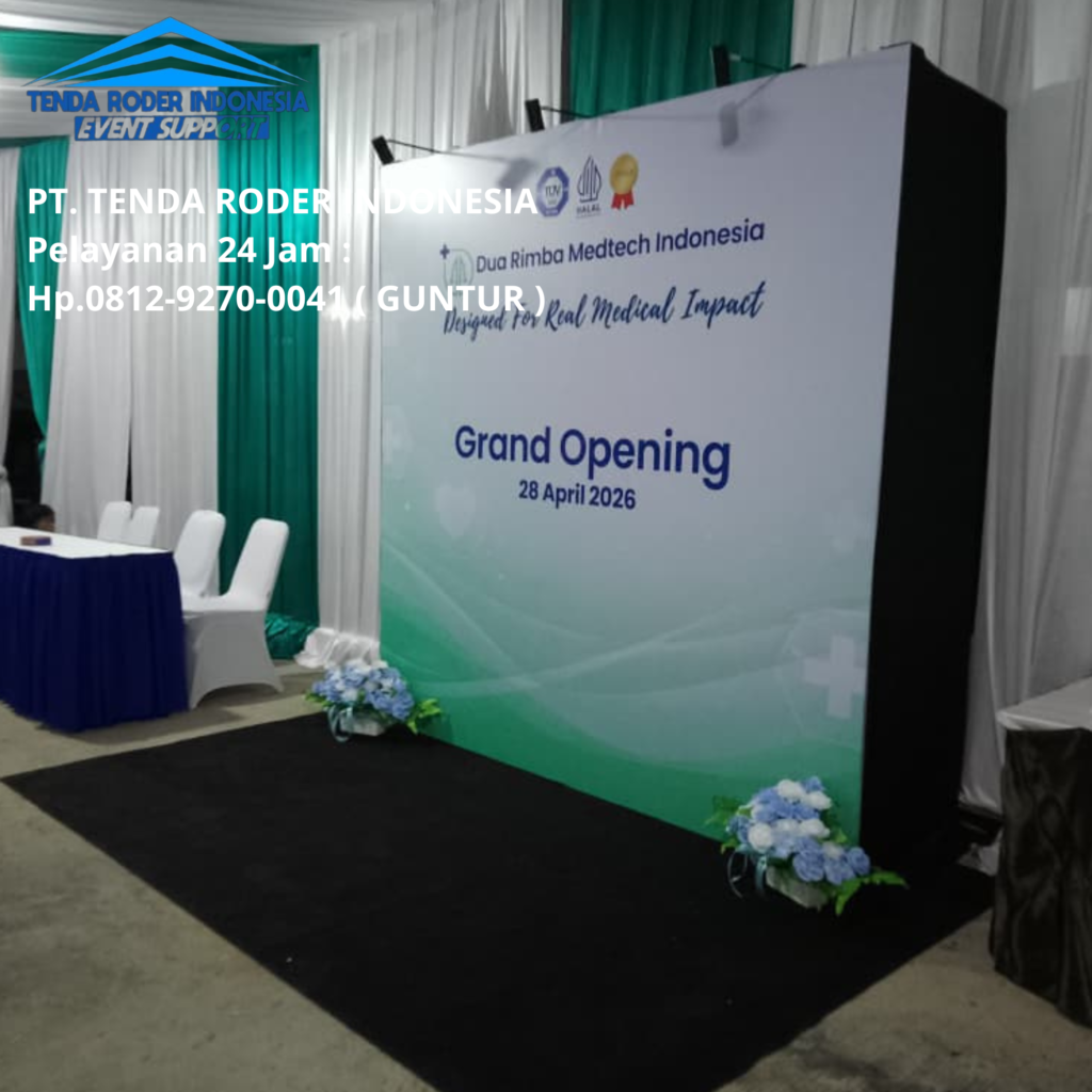Sewa Backdrop Photobooth, Karpet Hitam Dan Tenda Roder Bekasi