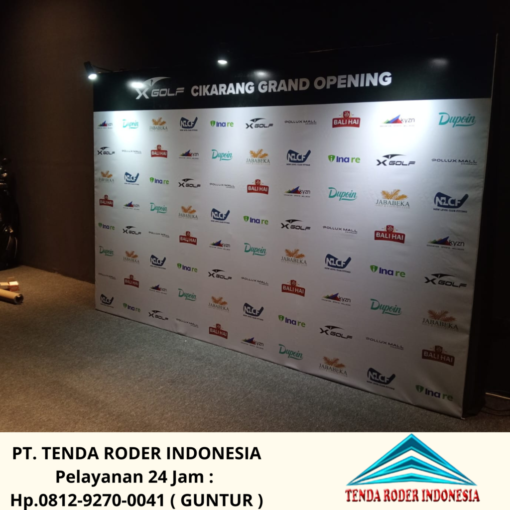 Sewa Backdrop lampu Spot Light Dan Tenda Roder Area Jakarta Pusat