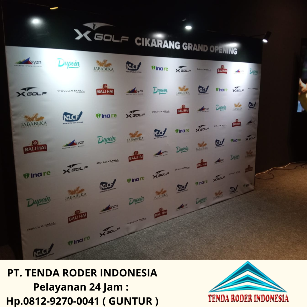 Sewa Backdrop lampu Spot Light Dan Tenda Roder Area Jakarta Pusat