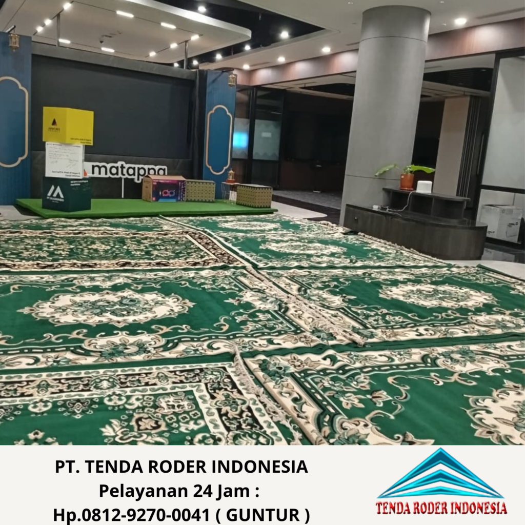 Sewa Karpet Permadani Warna Hijau Dan Tenda Roder Cikarang