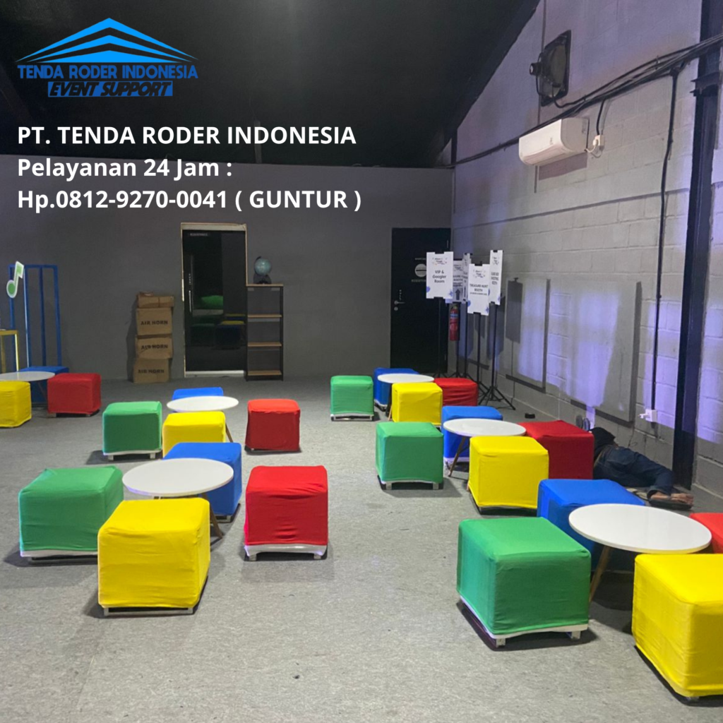 Sewa Kursi Puff Kotak Warna-Warni,Tenda Roder Area Bekasi