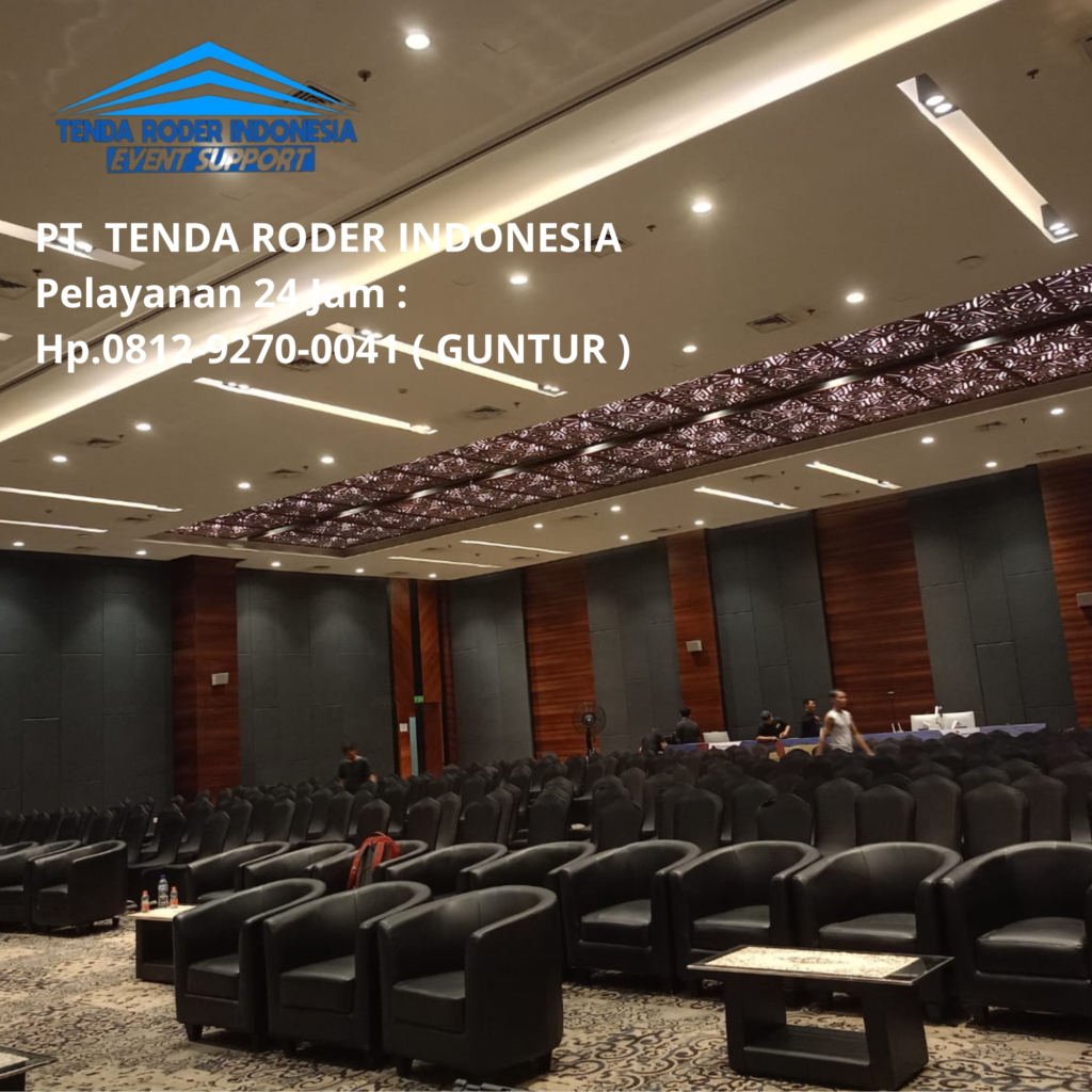 Sewa Sofa Hitam, Tirai Full Hitam, Tenda Roder Area Karawang