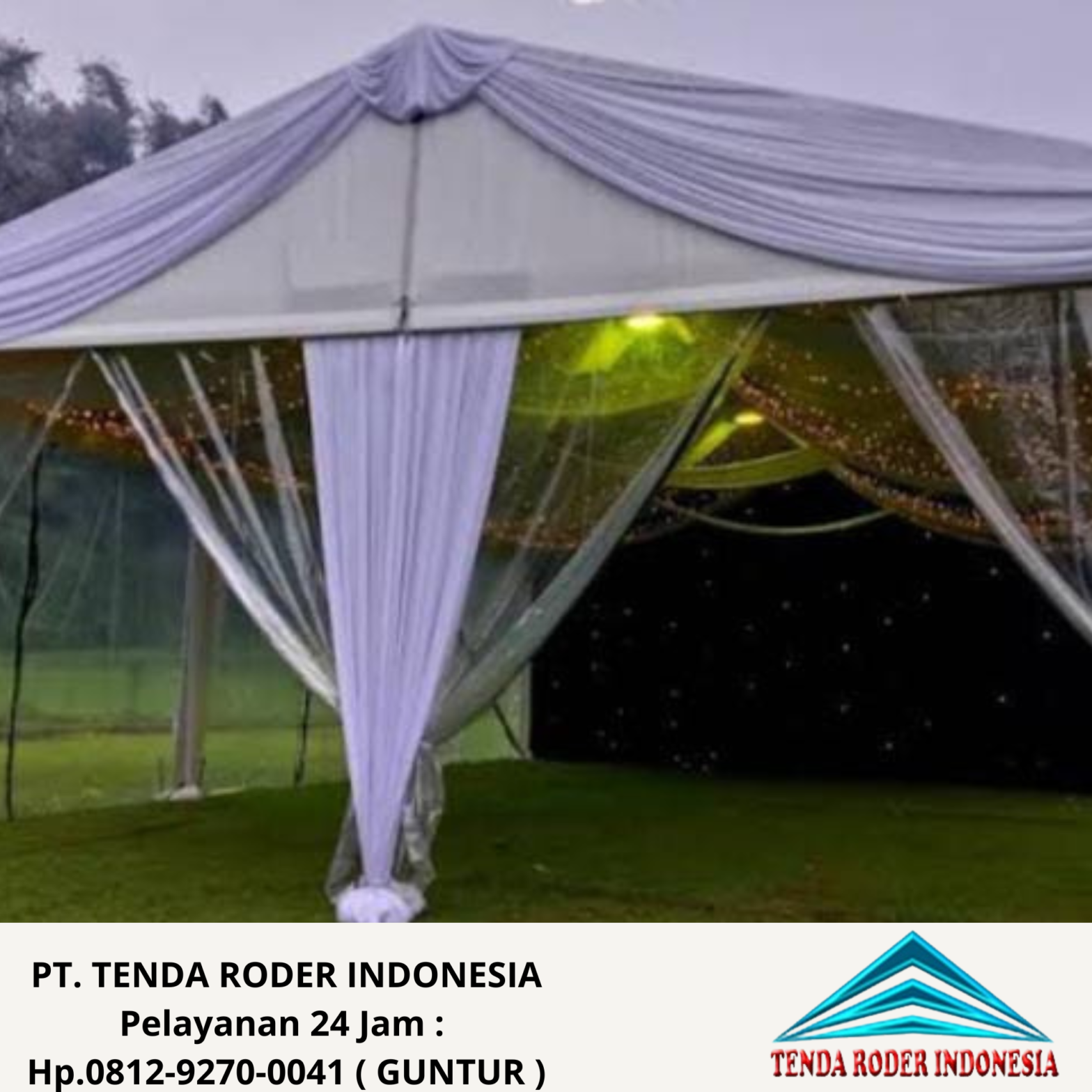 Sewa Tenda Roder Dekorasi Kain Putih Jakarta