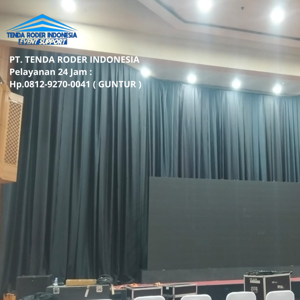 Jasa Sewa Tirai Lotto Hitam Dan Tenda Roder Depok