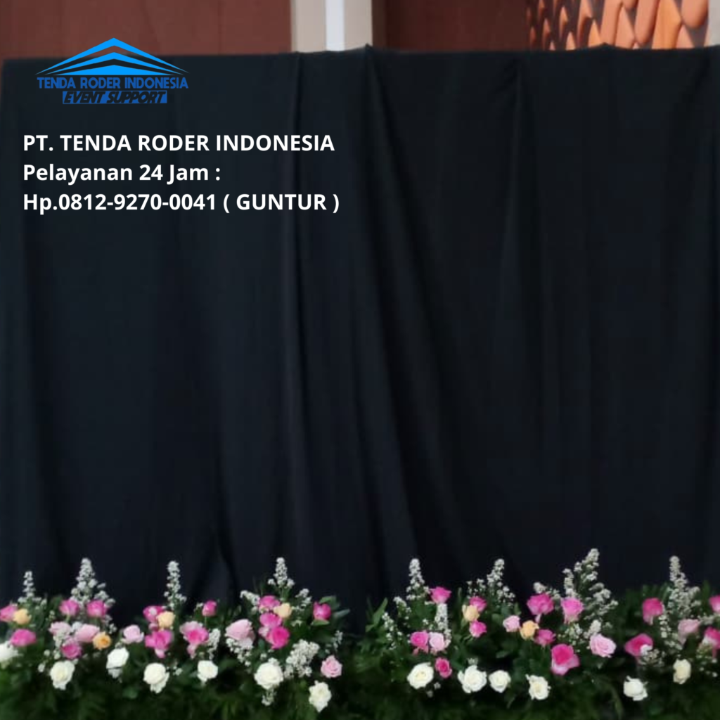 Jasa Sewa Tirai Lotto Hitam Dan Tenda Roder Depok