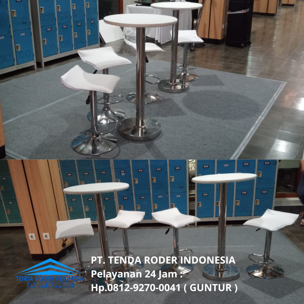 Rental BARSTOOL PUTIH KURSI BAR KOTAK,TENDA RODER Tangerang