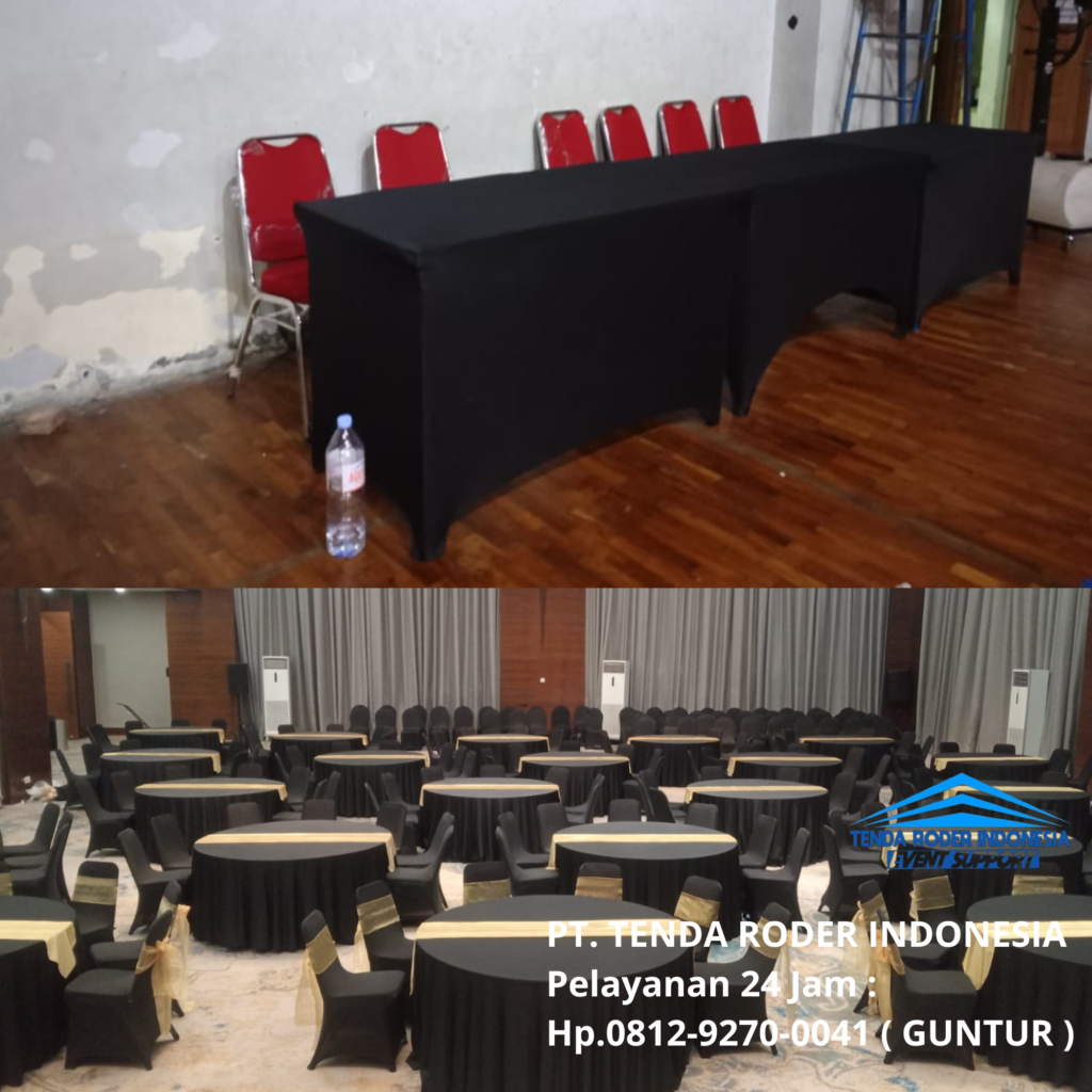 Rental Kursi Event Polos Merah, Tenda Roder Dan Meja Depok