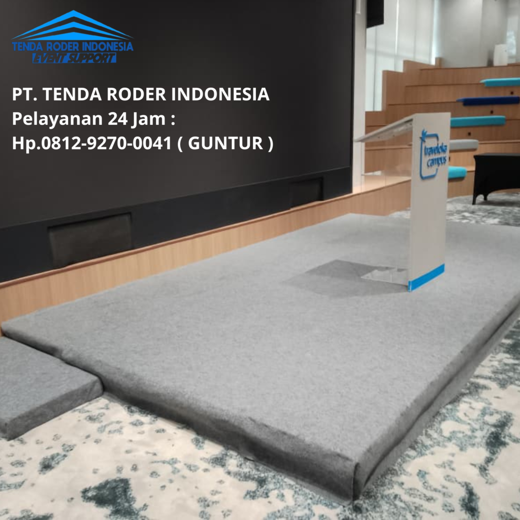 Rental Panggung Karpet Abu abu Dan Tenda Roder Jakarta Selatan