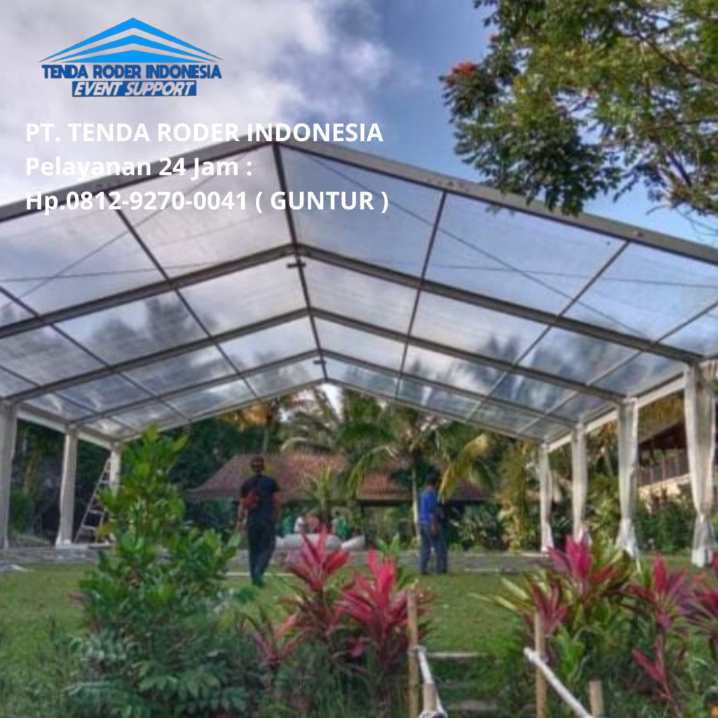 Rental Sewa Tenda Roder Transparan Dan Sofa Hitam Oval Jakarta