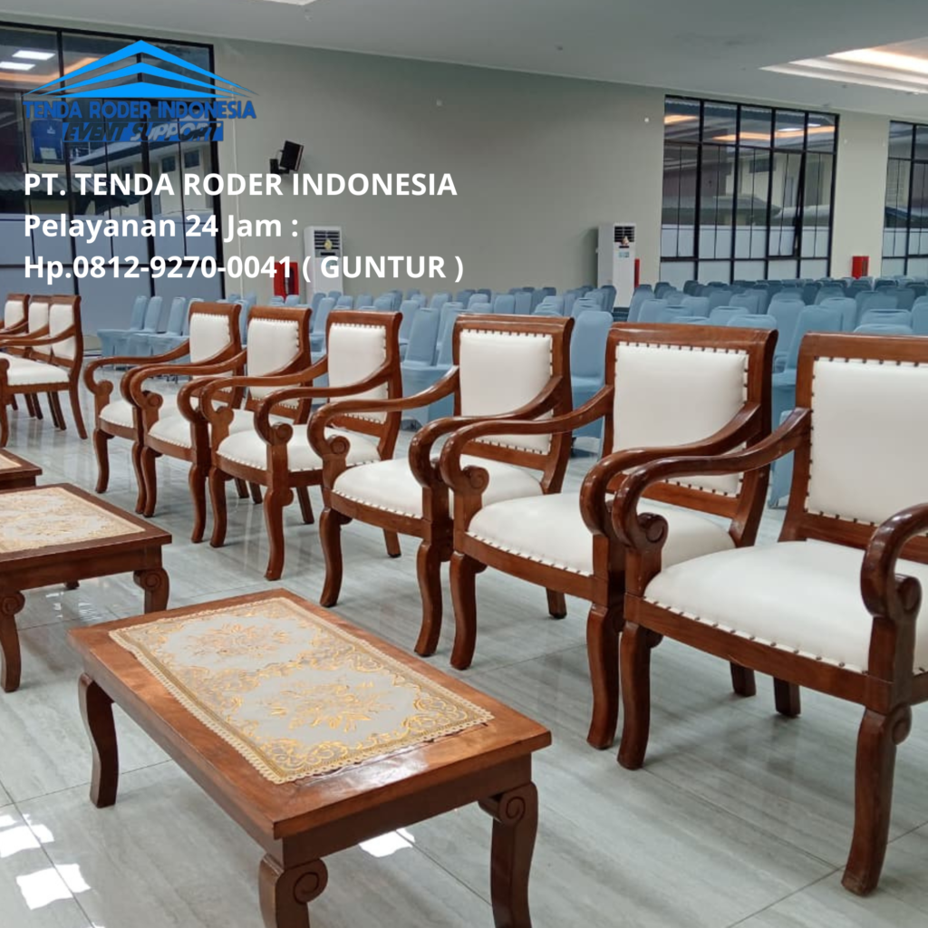 Sewa Kursi VIP Jokowi,Tenda Roder,Meja Vip Kayu Bekasi