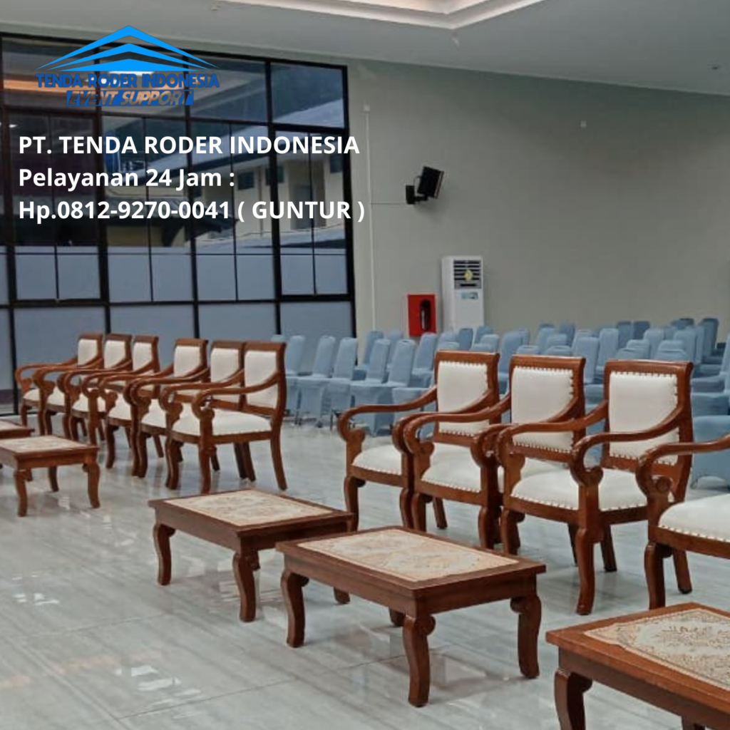 Sewa Kursi VIP Jokowi,Tenda Roder,Meja Vip Kayu Bekasi