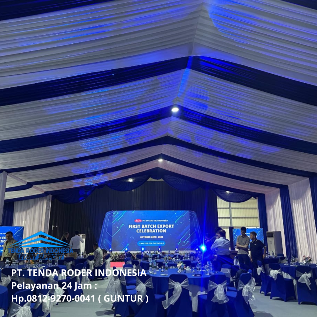Sewa Meja IBM Taplak Putih Sekerting Gold,Tenda Roder BSD