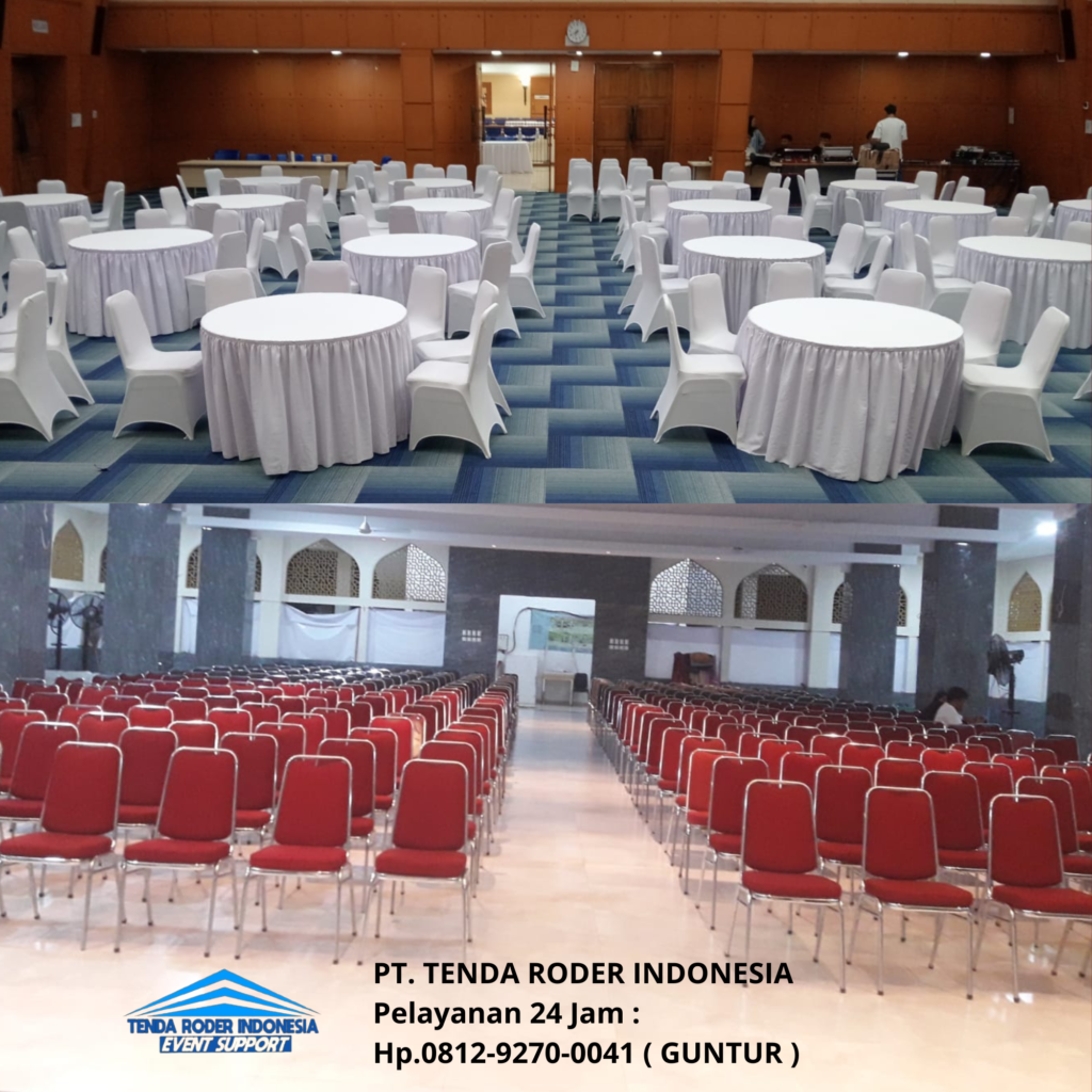 Sewa TENDA RODER, KURSI FUTURA, MEJA IBM Solusi Paket Hemat Depok