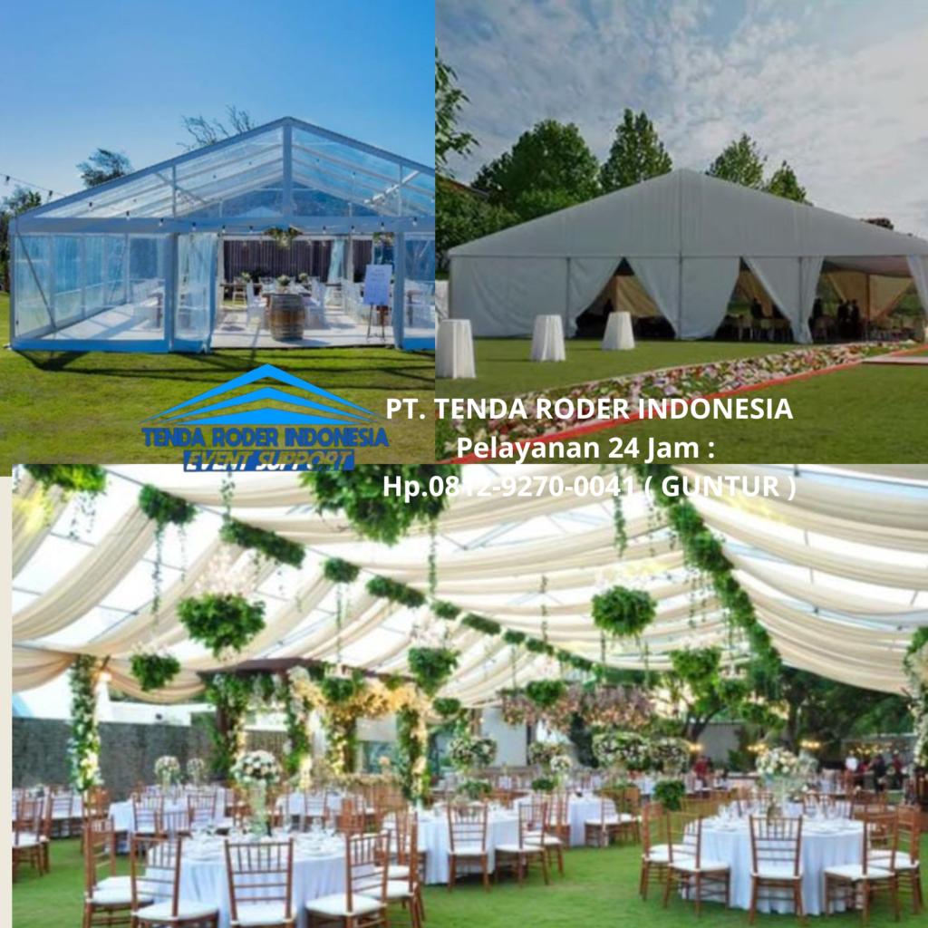 Layanan Sewa TENDA RODER ATAP TRANSPARAN DAN PUTIH Untuk Event Area Bogor