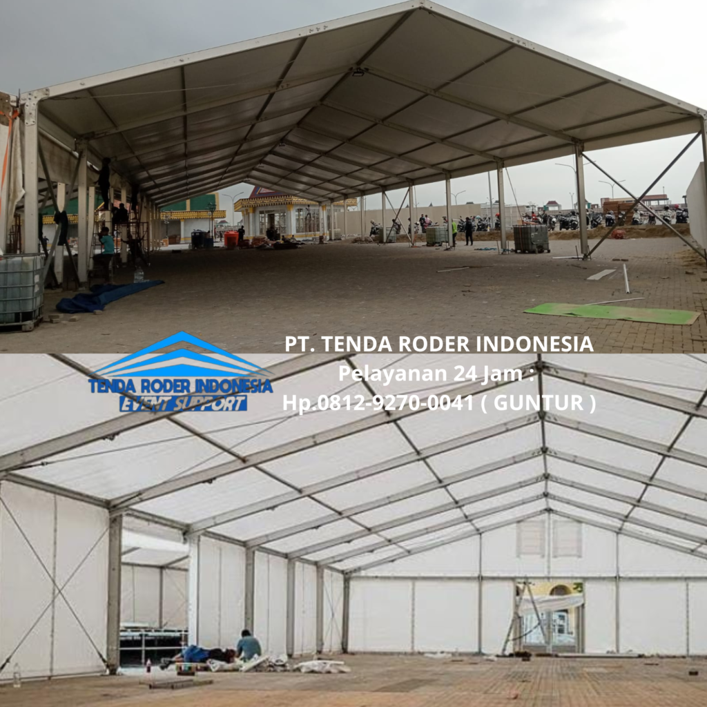 Pusat Sewa MEJA BULAT, KURSI COVER BIRU, TENDA RODER Area BSD